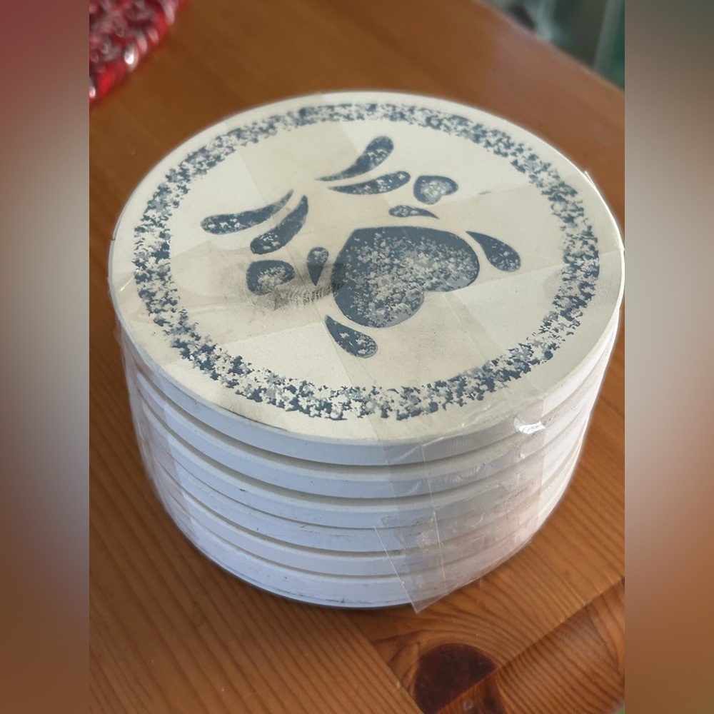Coasters Corelle Blue Hearts